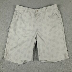 Greg Norman Shorts Mens Size 34 Gray Golf Casual Flat Front Chino